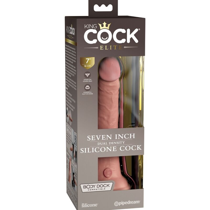 KING COCK - ELITE REALISTINEN SILIKONIDILDO 17,8 CM
