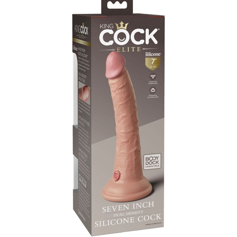 KING COCK - ELITE REALISTINEN SILIKONIDILDO 17,8 CM