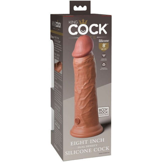 KING COCK - ELITE REALISTINEN SILIKONIDILDO 20,3 CM KARAMELLI