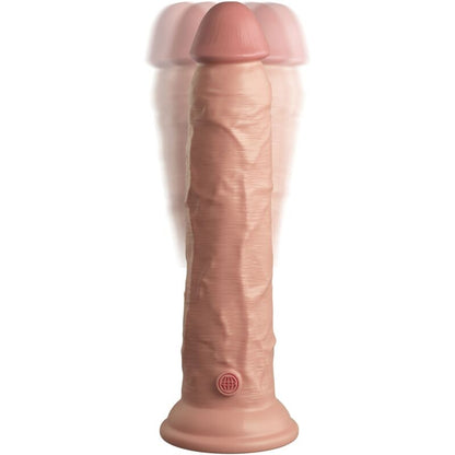 KING COCK - ELITE REALISTINEN DILDOVIBRAATORI &amp; SILIKONIKAUKOSÄÄDIN 23 CM