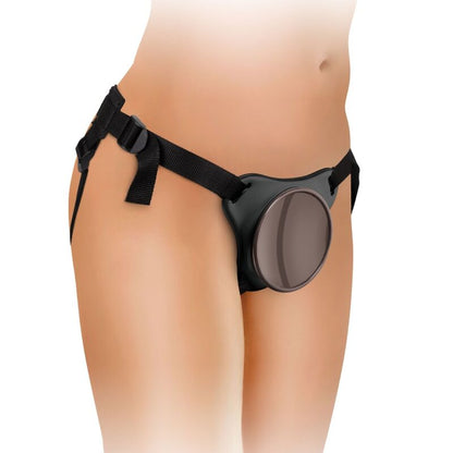 KING COCK - ELITE MUKAVA SÄÄDETTÄVÄ VALJAAT DILDOILLA 17,8 CM