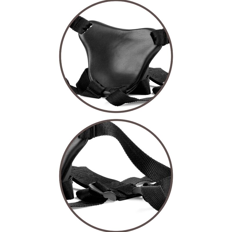 KING COCK - ELITE MUKAVA SÄÄDETTÄVÄ VALJAAT DILDOILLA 17,8 CM