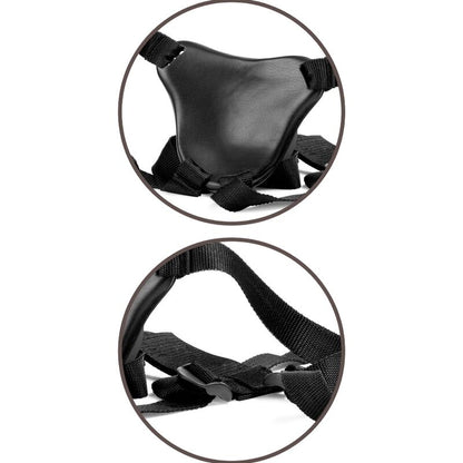 KING COCK - ELITE MUKAVA SÄÄDETTÄVÄ VALJAAT DILDOILLA 17,8 CM