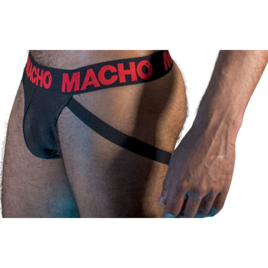 MACHO - MX26X2 JOCK MUSTA/PUNAINEN XL