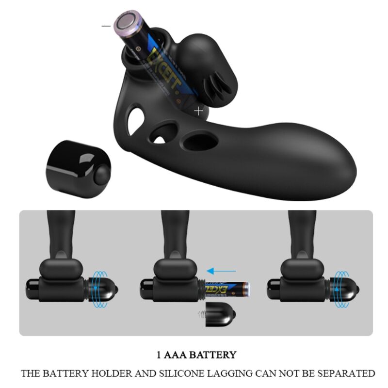 PRETTY LOVE - ORLANDO SVART VIBRATORFINGERSKYDD