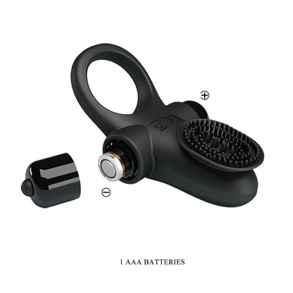 PRETTY LOVE - VIBRATORRING II FÖR DEN SVARTA PENISSEN