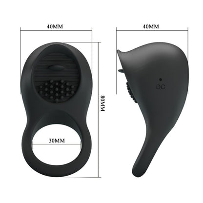 PRETTY LOVE - VÄRISEVÄ PENISRENGAS MUSTALLA KIELELLÄ