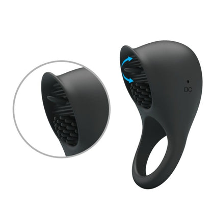 PRETTY LOVE - VÄRISEVÄ PENISRENGAS MUSTALLA KIELELLÄ