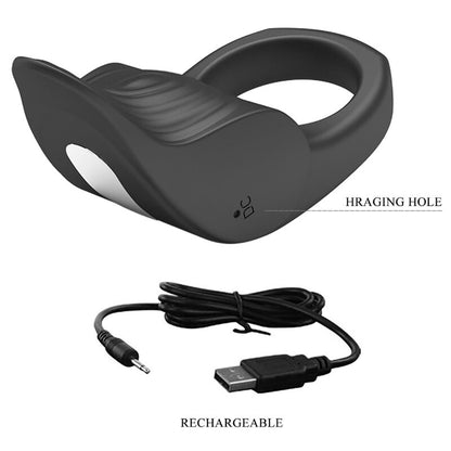 PRETTY LOVE - SUSANNA VÄRISEVÄ PENISRENGAS MUSTA