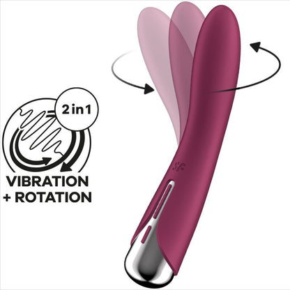 SATISFYER - PYÖRIVÄ VIBERI 1 G-PISTEEN KIERTÄJÄ PUNAINEN