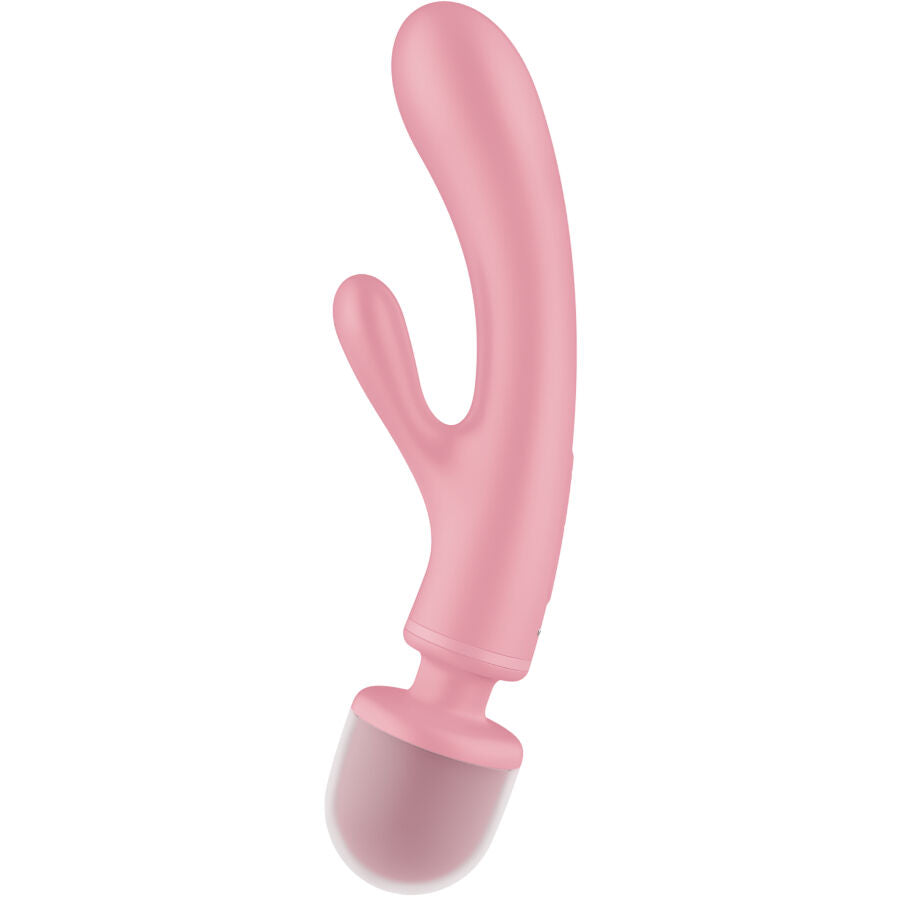 SATISFYER - TRIPLE LOVER KANIVIBRAATORI HIERONTALAITTEENA VAALEANPUNAINEN