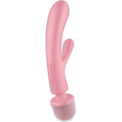 SATISFYER - TRIPLE LOVER KANIVIBRAATORI HIERONTALAITTEENA VAALEANPUNAINEN