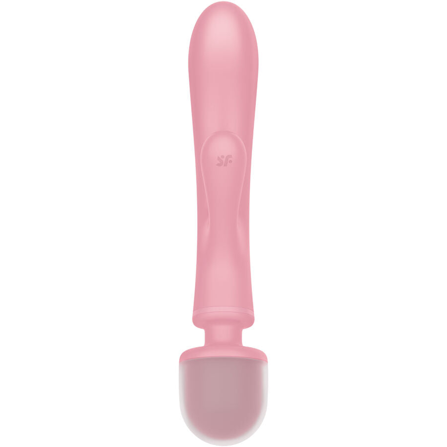 SATISFYER - TRIPLE LOVER KANIVIBRAATORI HIERONTALAITTEENA VAALEANPUNAINEN