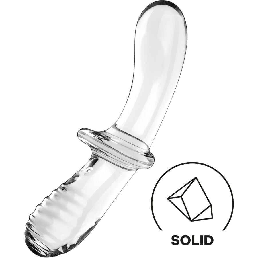 SATISFYER - LÄPINÄKYVÄ KAKSOISKRISTALDILDO