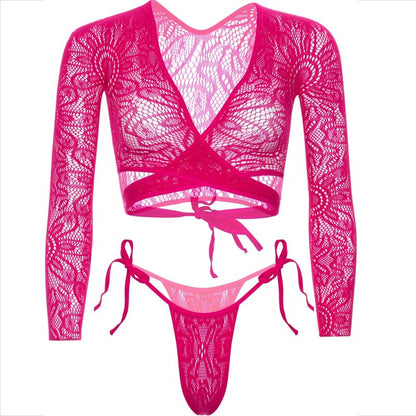 Leg Avenue - Lyhyt pitsitoppi stringeillä