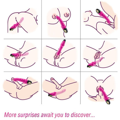 ARMONY - JOYBLADE DILDO VIBRAATORI ROTATORI FUKSIAN VALKOINEN