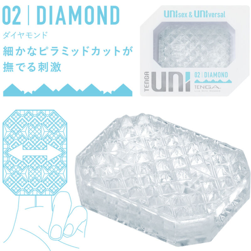TENGA - UNI DIAMOND -MASTURBAATORIN SORMUSTI