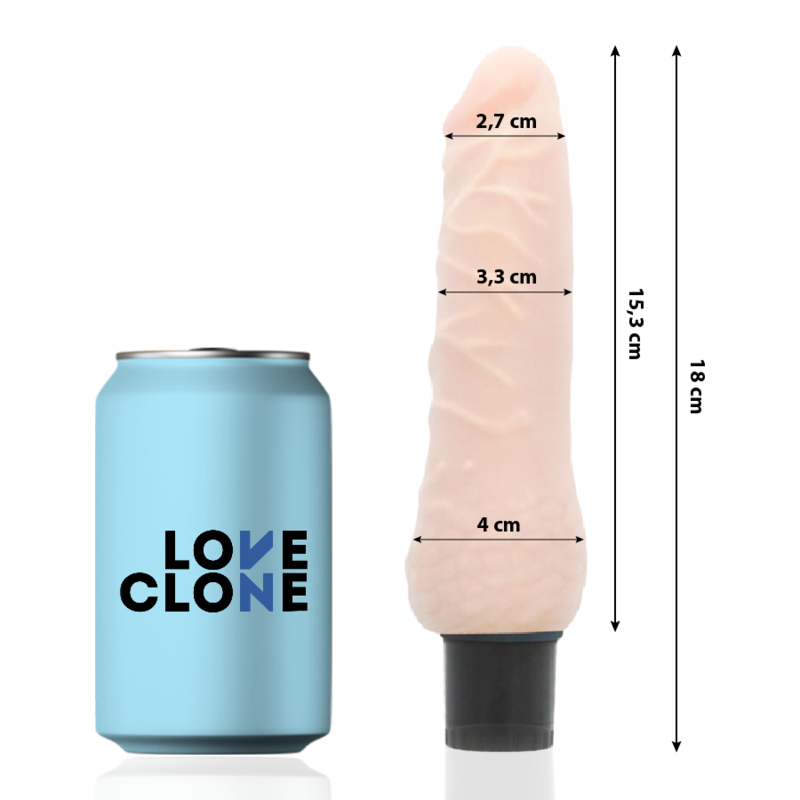 LOVECLONE - SVEN SJÄLVSMÖRJANDE VIBRATOR 18,5 CM -O- 3,3 CM