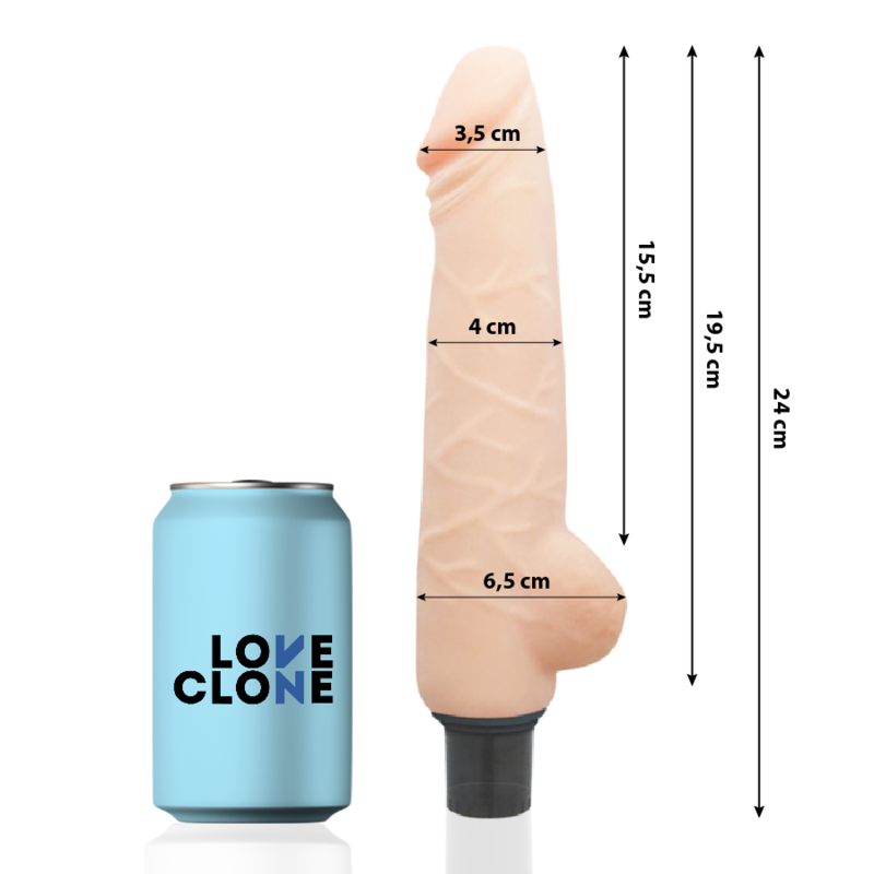 LOVECLONE - HARALD SJÄLVSMÖRJANDE VIBRATOR 24 CM -O- 4 CM
