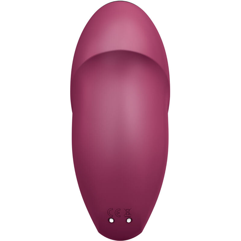 SATISFYER - TAP &amp; CLIMAX 1 -LAY-ON-VIBRAATTORI PUNAINEN
