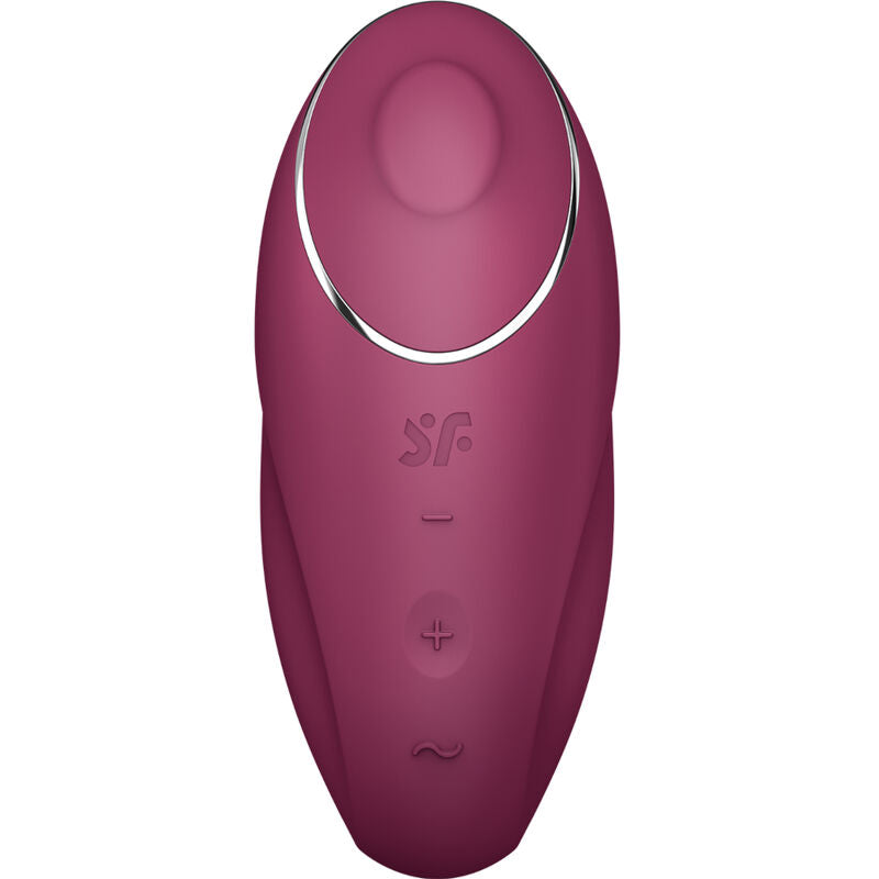 SATISFYER - TAP &amp; CLIMAX 1 -LAY-ON-VIBRAATTORI PUNAINEN