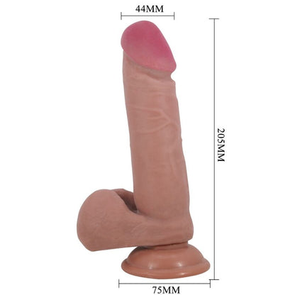 PRETTY LOVE - LIUKUVAN IHON SARJAN REALISTINEN DILDO LIUKUVALLA IMUKUPILLA, RUSKEA 20,5 CM