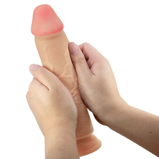 PRETTY LOVE - LIUKUVAN IHON SARJAN REALISTINEN DILDO LIUKUVALLA IMUKUPIKOLLLA, IHON PITUU 23,4 CM