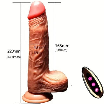 ARMONY - REALISTINEN DILDOVIBRAATORI JA TYÖNTÄVÄ KAUKOSÄÄDIN 22,5 CM