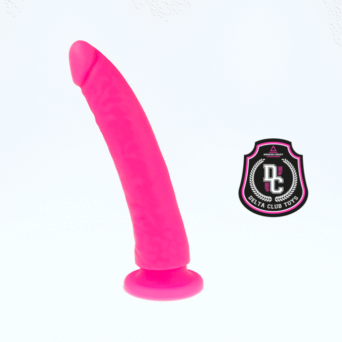DELTA CLUB - LELUT VAALEANPUNAINEN DILDO LÄÄKETIETEELLINEN SILIKONI 20 CM -O- 4 CM