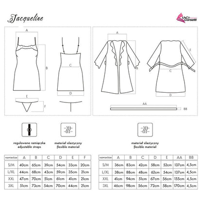 LIVCO CORSETTI FASHION - JACQUELINE LC 90249 KYLPYMEKKI + PAITA + ALUSHOUSUT MUSTA S/M