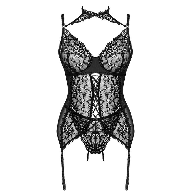 LIVCO CORSETTI FASHION - GIELLANDRA FOR THE SENSES -KOKOELMA KORSETTI + ALUSHOUSUT MUSTA L/XL