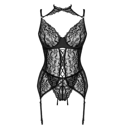 LIVCO CORSETTI FASHION - GIELLANDRA FOR THE SENSES -KOKOELMA KORSETTI + ALUSHOUSUT MUSTA L/XL