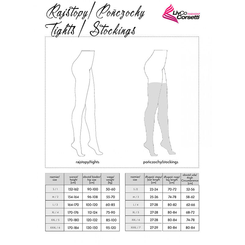 LIVCO CORSETTI FASHION - MONIKONI XG054 SUKKAHOUSUT MUSTA, YKSI KOKO