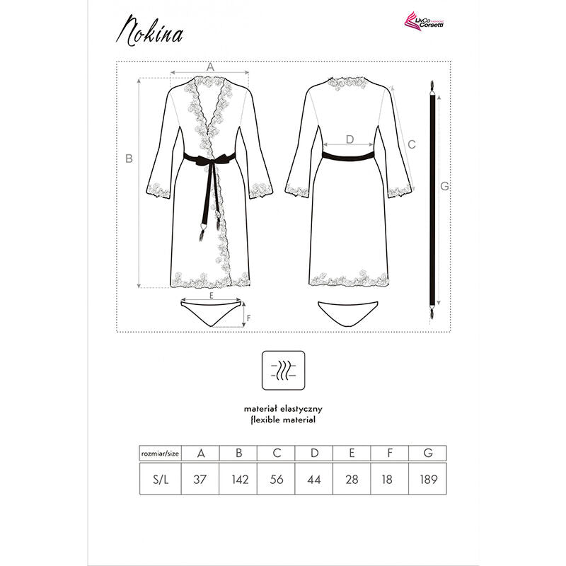 LIVCO CORSETTI FASHION - NOKINA LC XG055 YÖKAKKU + ALUSHUKUT MUSTA YKSI KOKO