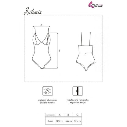 LIVCO CORSETTI FASHION - SILOMIN LC 1401 BODY + KYLPYMEKKI MUSTA YKSI KOKO