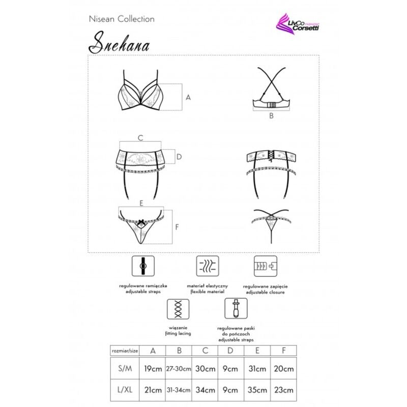 LIVCO CORSETTI FASHION - SNEHANA LC 90443 RINTALIIVIT + SUKKAHOLKKI + ALUSHUKKAHOUSUT MUSTA