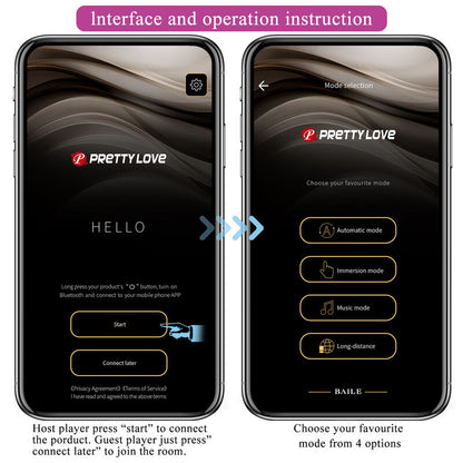 PRETTY LOVE - HECTOR ELECTROSHOCK -VIBRAATTORI APP CONTROL -OHJAUKSELLA, VIOLETTI