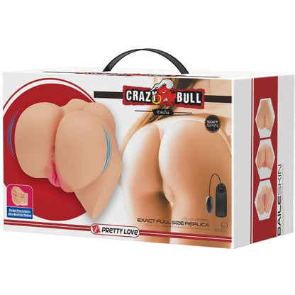 CRAZY BULL - REALISTINEN VAGINA- JA PERÄAUKKOVIBRAATORI EMILIA