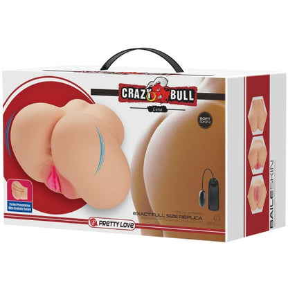CRAZY BULL - REALISTINEN VAGINA- JA PERÄAUKKOVIBRAATORI LUNA