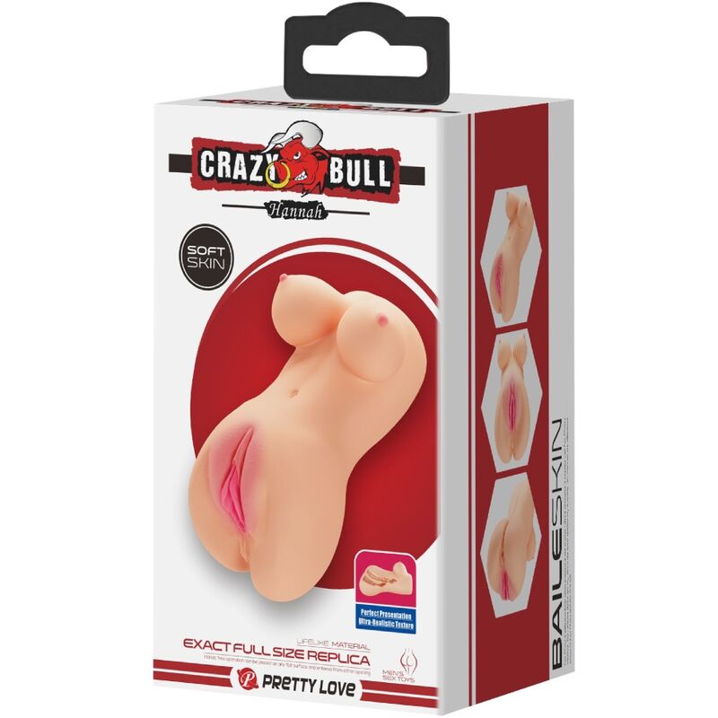 CRAZY BULL - REALISTISK VAGIN OCH ANUS HANNAH VIBRATOR