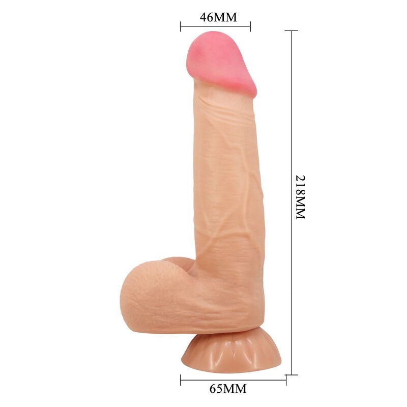 PRETTY LOVE - LIUKUVAN IHON SARJAN REALISTINEN DILDO LIUKUVALLA IMUKUPILLA 21,8 CM
