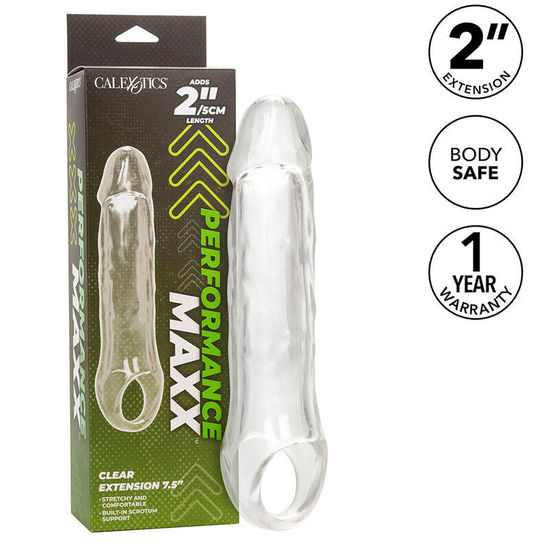CALEXOTICS - PERFORMANCE MAXX CLEAR HIUSTENPIDENNYS 7,5 LÄPINÄKYVÄ