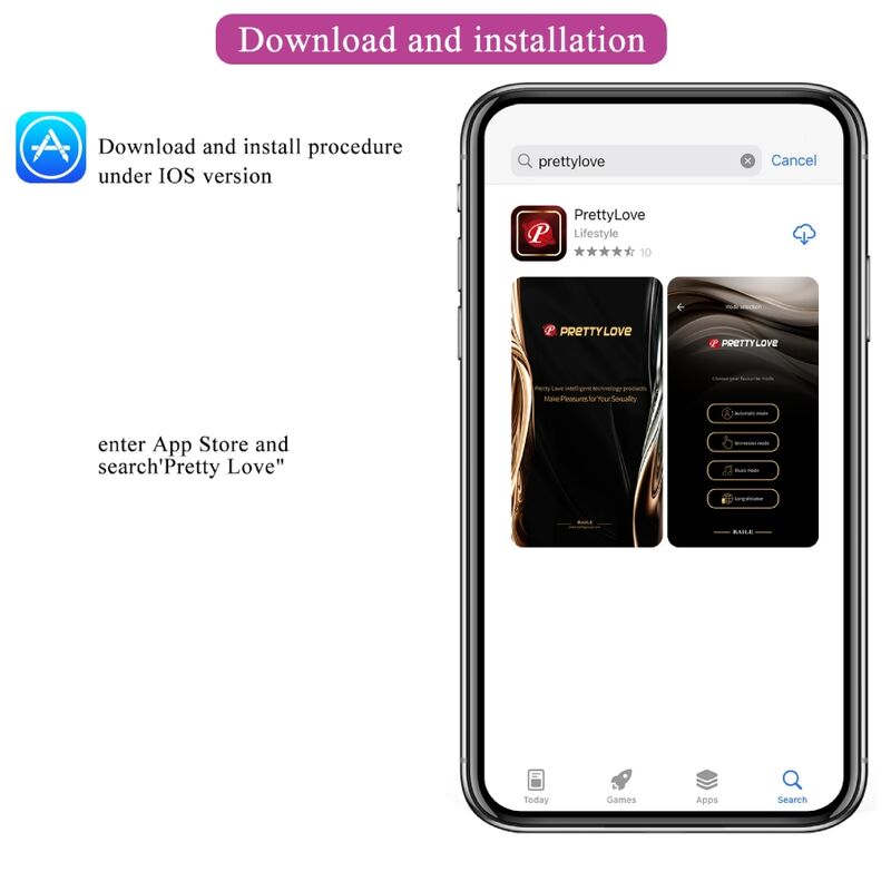 PRETTY LOVE - BAIRD G-PISTE 12 VÄRÄHDYSTÄ LADATTAVA LILA-SOVELLUS