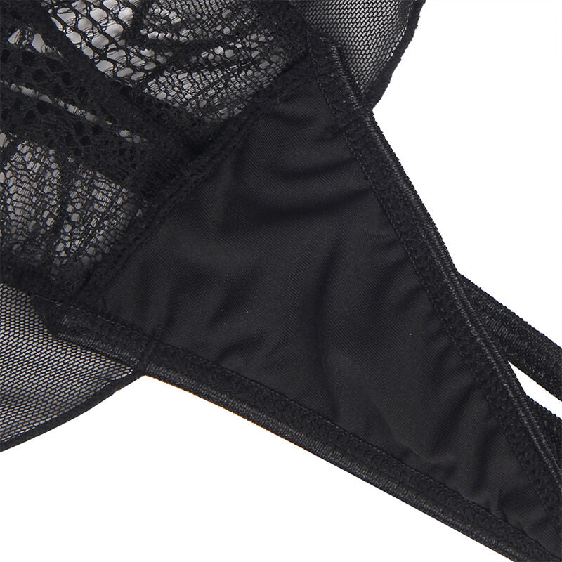 SUBBLIME - NALLE-KAULUSPAITA, PALJAS SELKÄ, PITSI, MUSTA L/XL