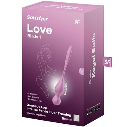 SATISFYER - LOVE BIRDS VÄRISEVÄT KEGEL-KUULAT VAALEANPUNAINEN