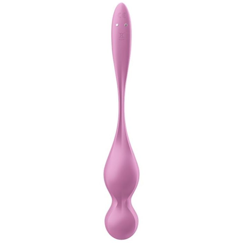 SATISFYER - LOVE BIRDS VÄRISEVÄT KEGEL-KUULAT VAALEANPUNAINEN