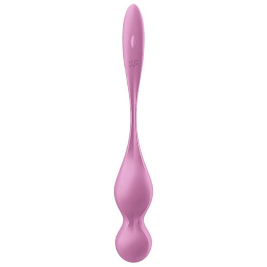SATISFYER - LOVE BIRDS VÄRISEVÄT KEGEL-KUULAT VAALEANPUNAINEN