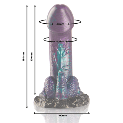 EPIC - BASILISK DILDO DUBBEL SKALIG NJUTNING LITEN STORLEK