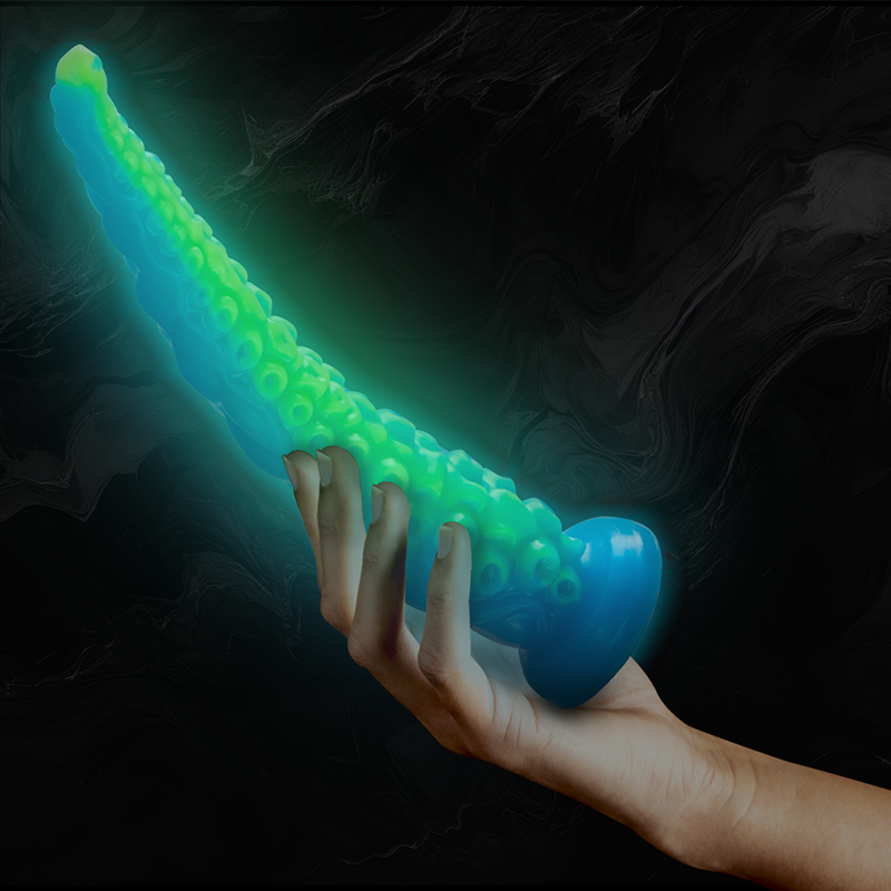 EPIC - SCYLLA FLUORESCENTERANDE TUNN TENTAKEL DILDO STOR STORLEK