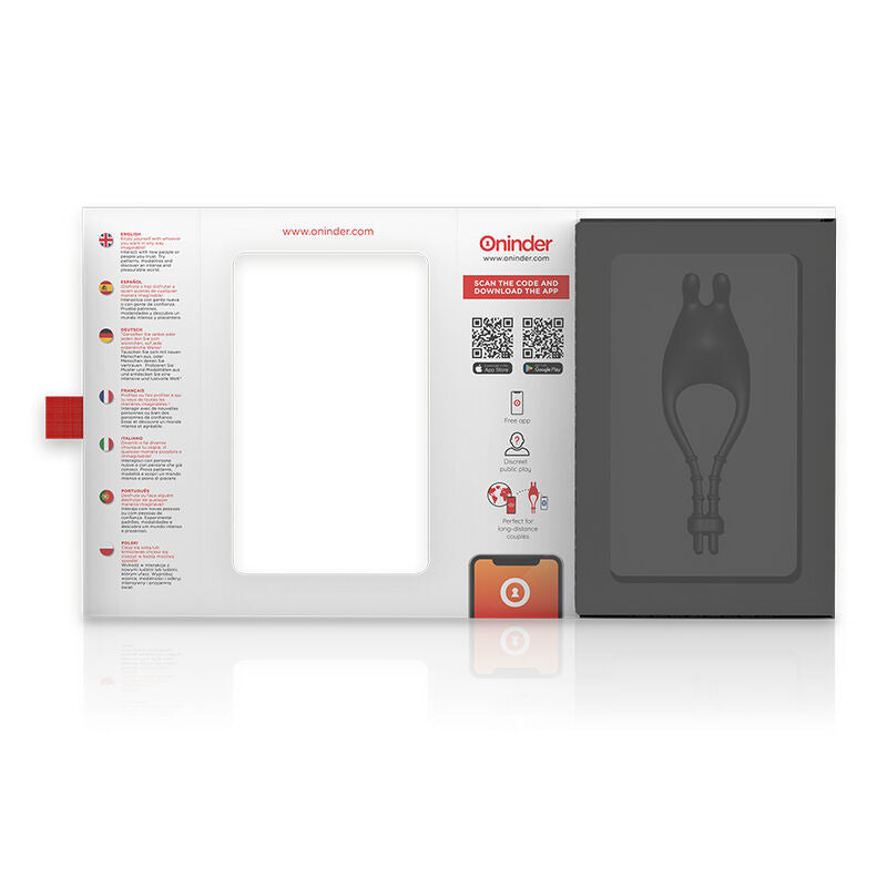 ONINDER - PAMPA LADATTAVA SÄÄDETTÄVÄ VIBRAATORIRENGAS KLITORISSTIMULAATTORILLA 10 NOPEUTTA - ILMAINEN SOVELLUS